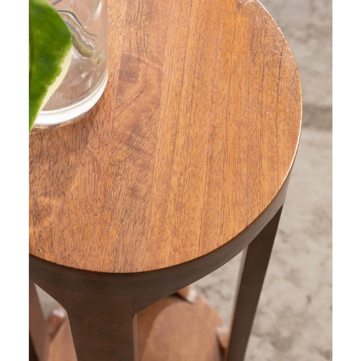 Dahl Modern Accent Table or Plant Stand - Round Wood - kateandlaurel