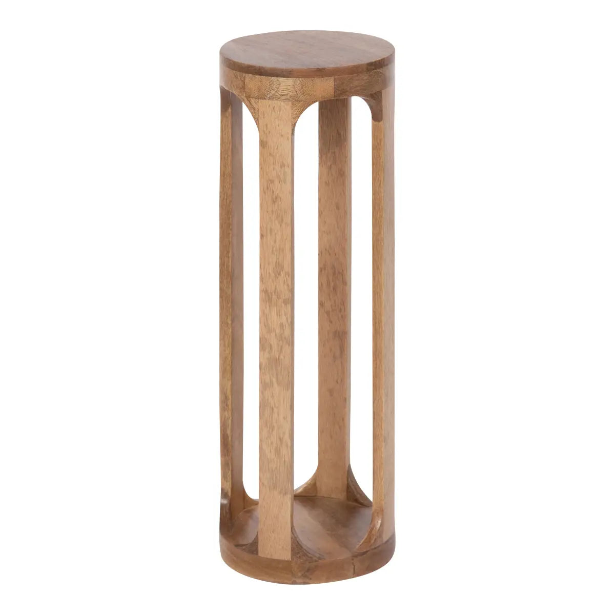 Dahl Modern Accent Table or Plant Stand - Round Wood - kateandlaurel