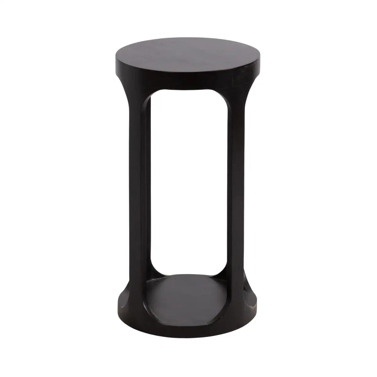 Dahl Modern Accent Table or Plant Stand - Round Wood - kateandlaurel