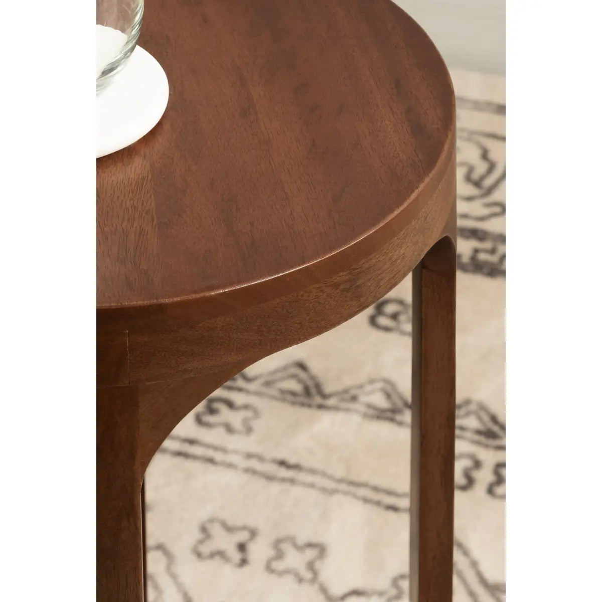 Dahl Modern Accent Table or Plant Stand - Round Wood - kateandlaurel