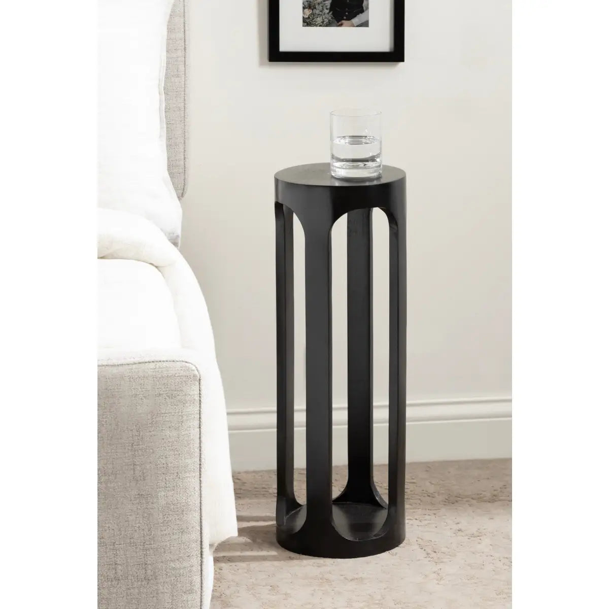 Dahl Modern Accent Table or Plant Stand - Round Wood - kateandlaurel