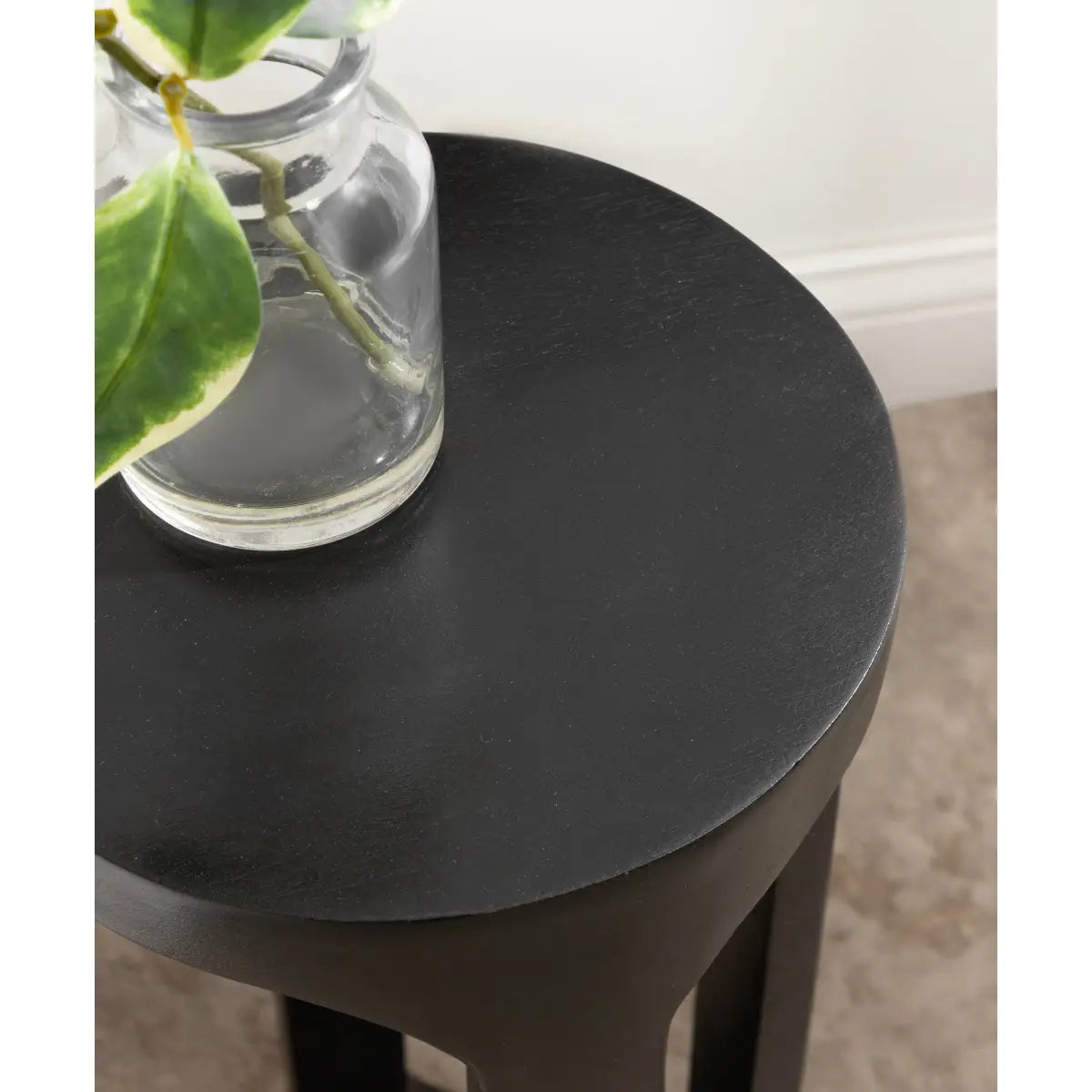 Dahl Modern Accent Table or Plant Stand - Round Wood - kateandlaurel