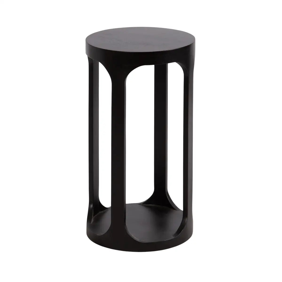 Dahl Modern Accent Table or Plant Stand - Round Wood - kateandlaurel