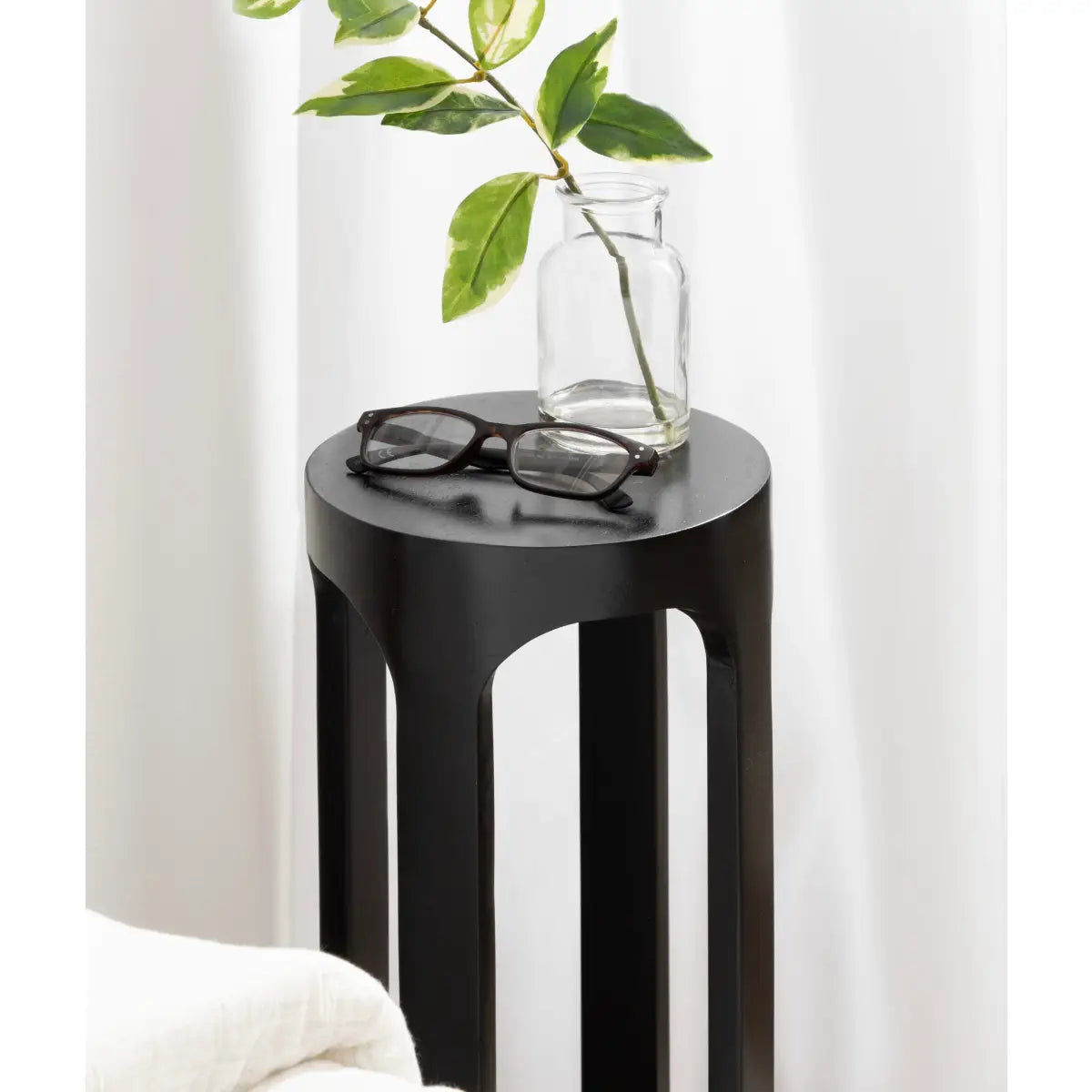 Dahl Modern Accent Table or Plant Stand - Round Wood - kateandlaurel