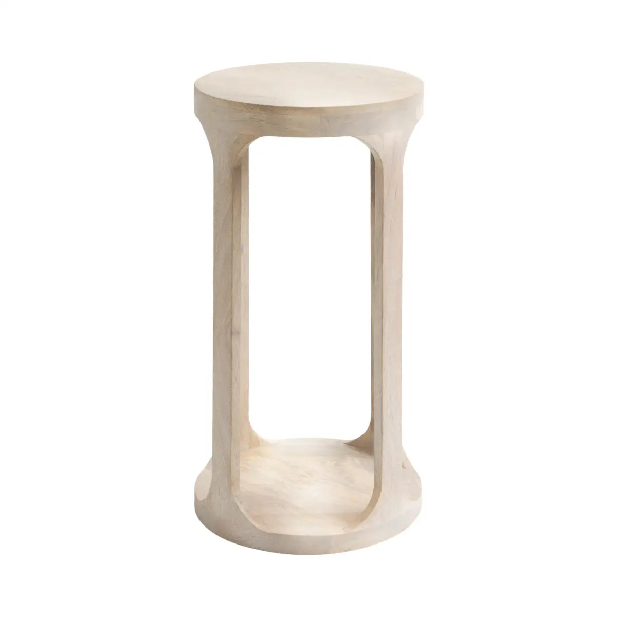 Dahl Modern Accent Table or Plant Stand - Round Wood - kateandlaurel