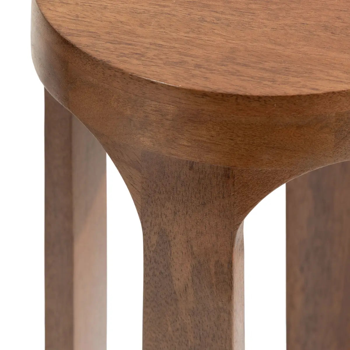 Dahl Modern Accent Table or Plant Stand - Round Wood - kateandlaurel