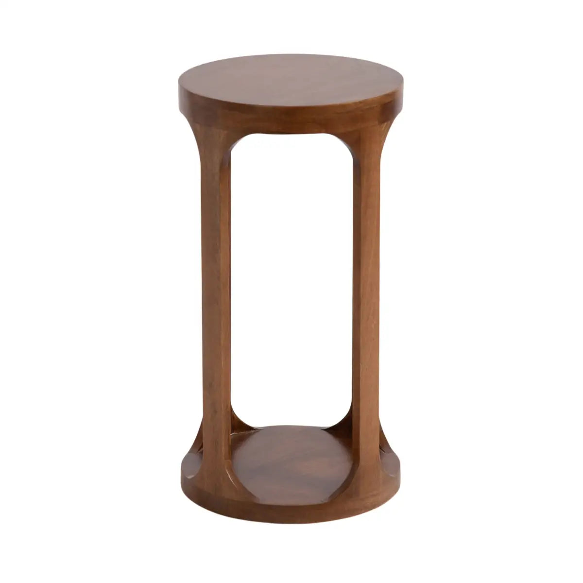 Dahl Modern Accent Table or Plant Stand - Round Wood - kateandlaurel