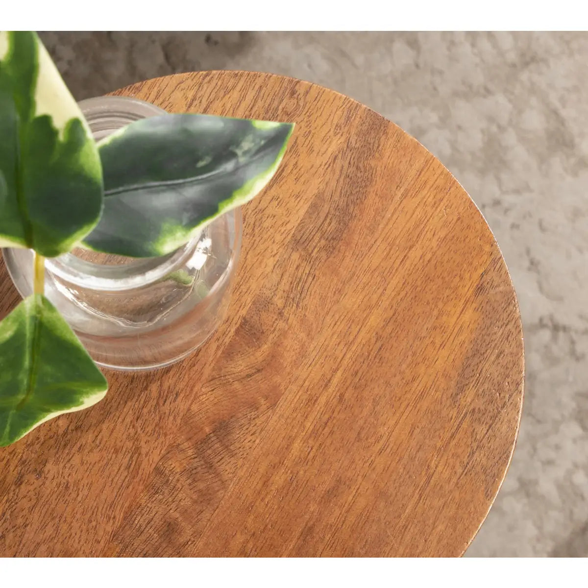 Dahl Modern Accent Table or Plant Stand - Round Wood - kateandlaurel