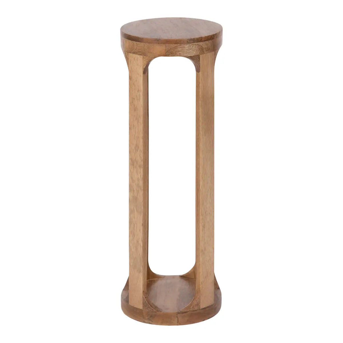 Dahl Modern Accent Table or Plant Stand - Round Wood - kateandlaurel
