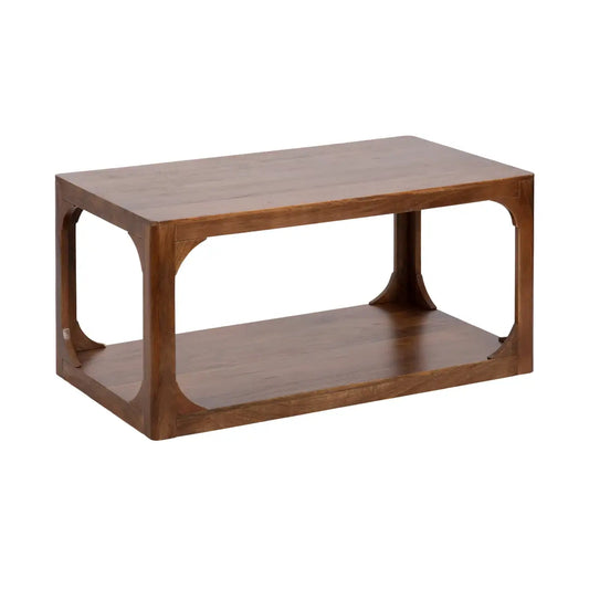 Dahl Wood Coffee Table - Modern Rectangle - Walnut Brown - kateandlaurel