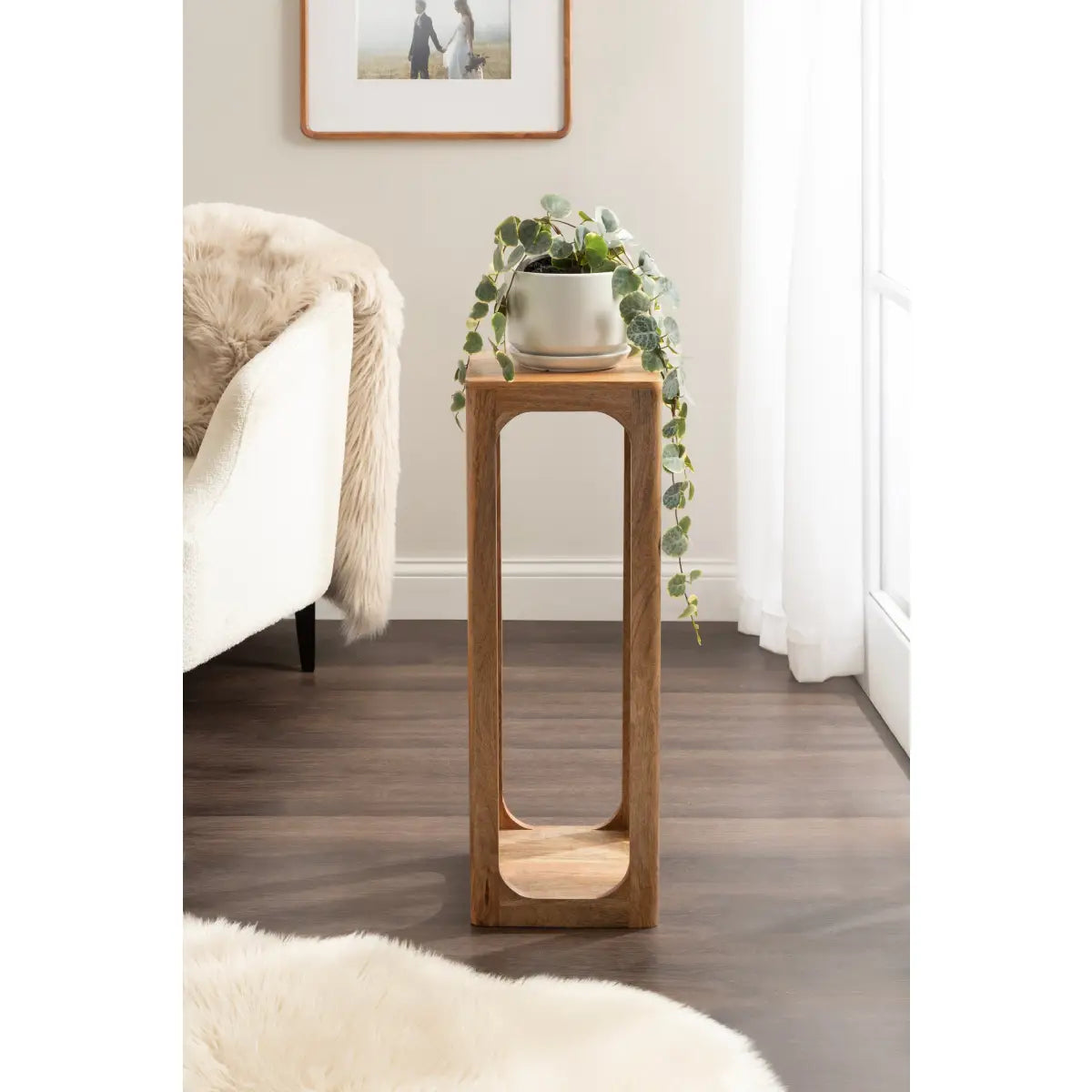 Dahl Modern Wood Tea Table or Plant Stand - Square - kateandlaurel