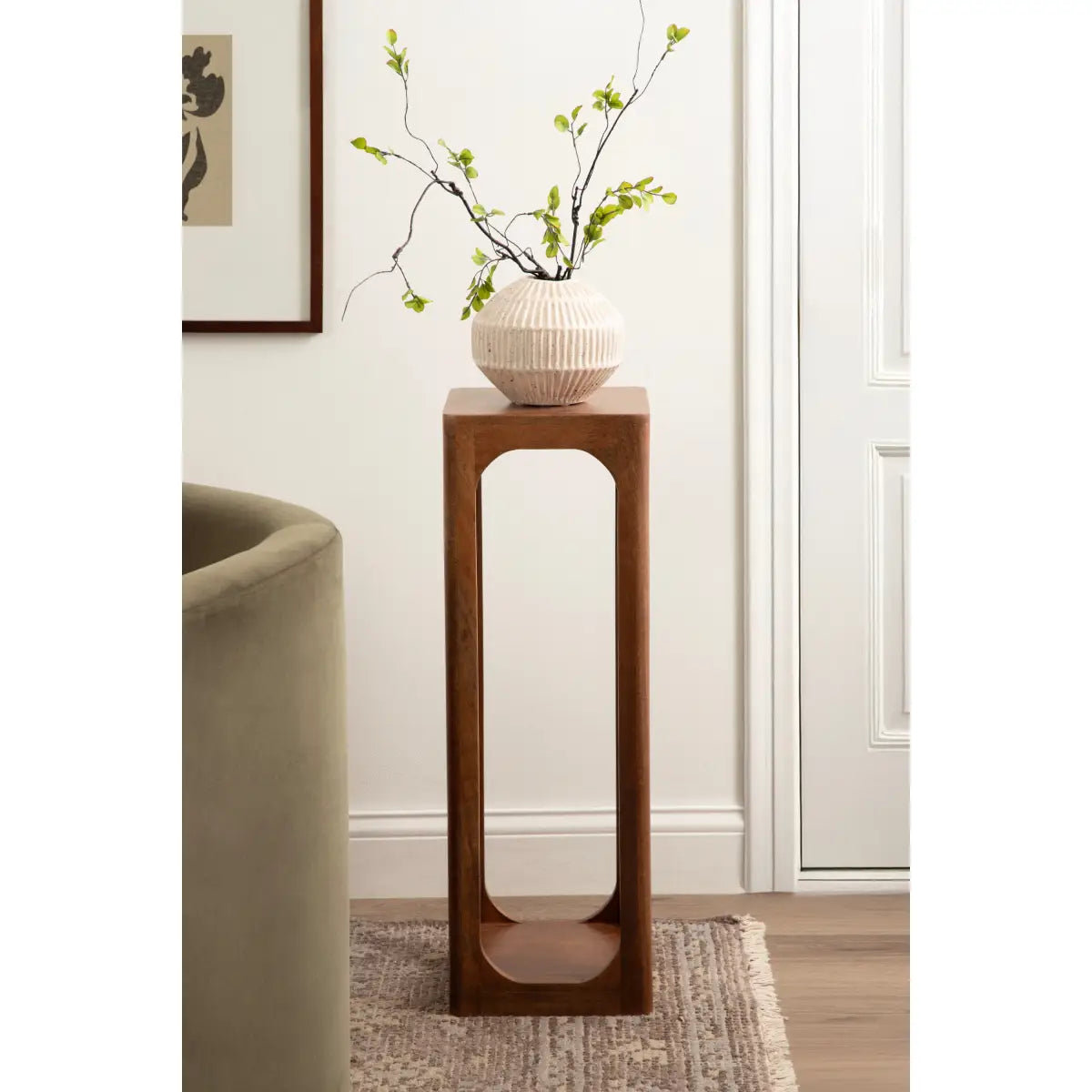 Dahl Modern Wood Tea Table or Plant Stand - Square - kateandlaurel