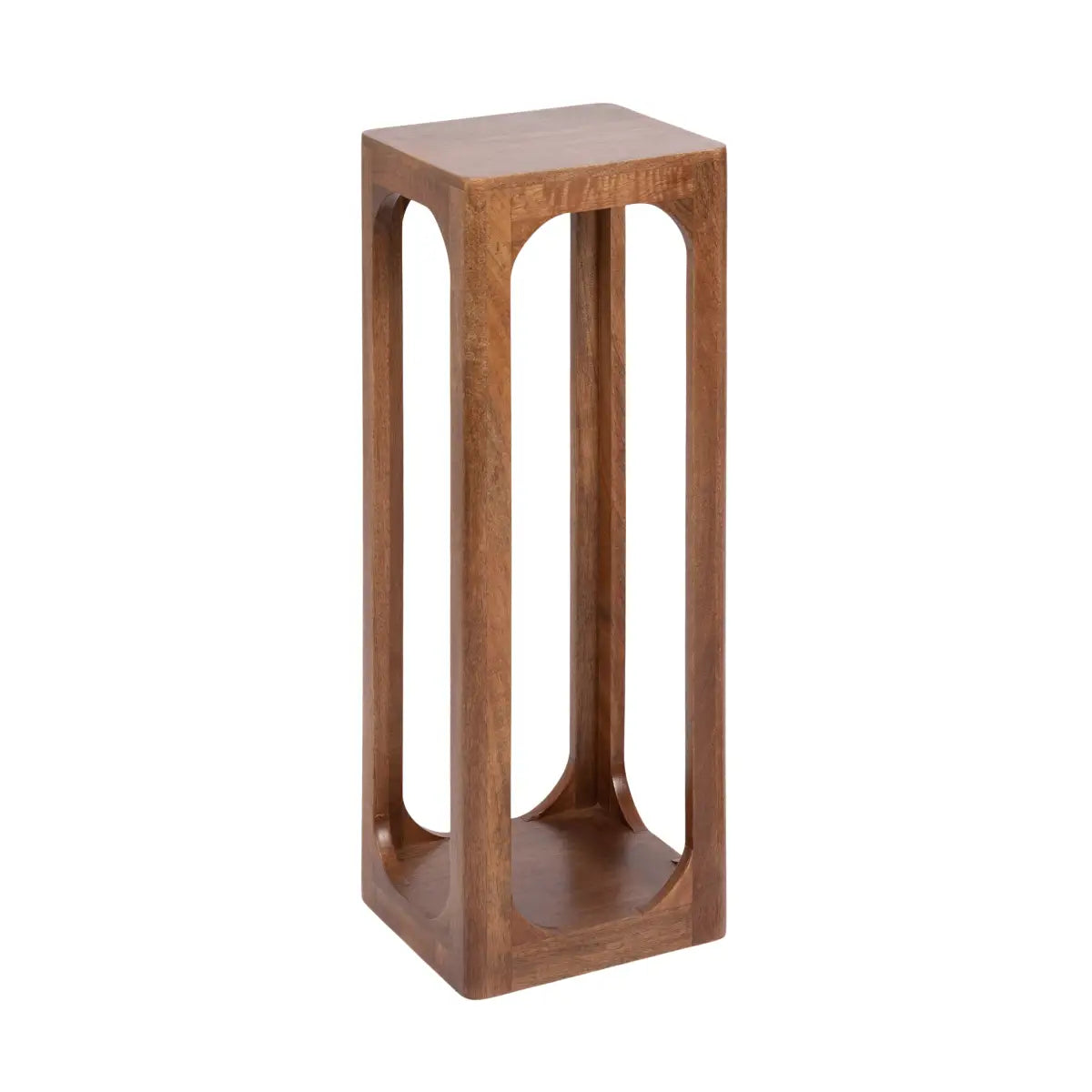 Dahl Modern Wood Tea Table or Plant Stand - Square - Walnut Brown - kateandlaurel