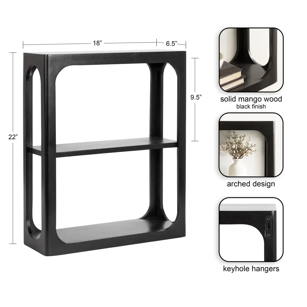 Dahl Wall Shelf - Curio Display - kateandlaurel