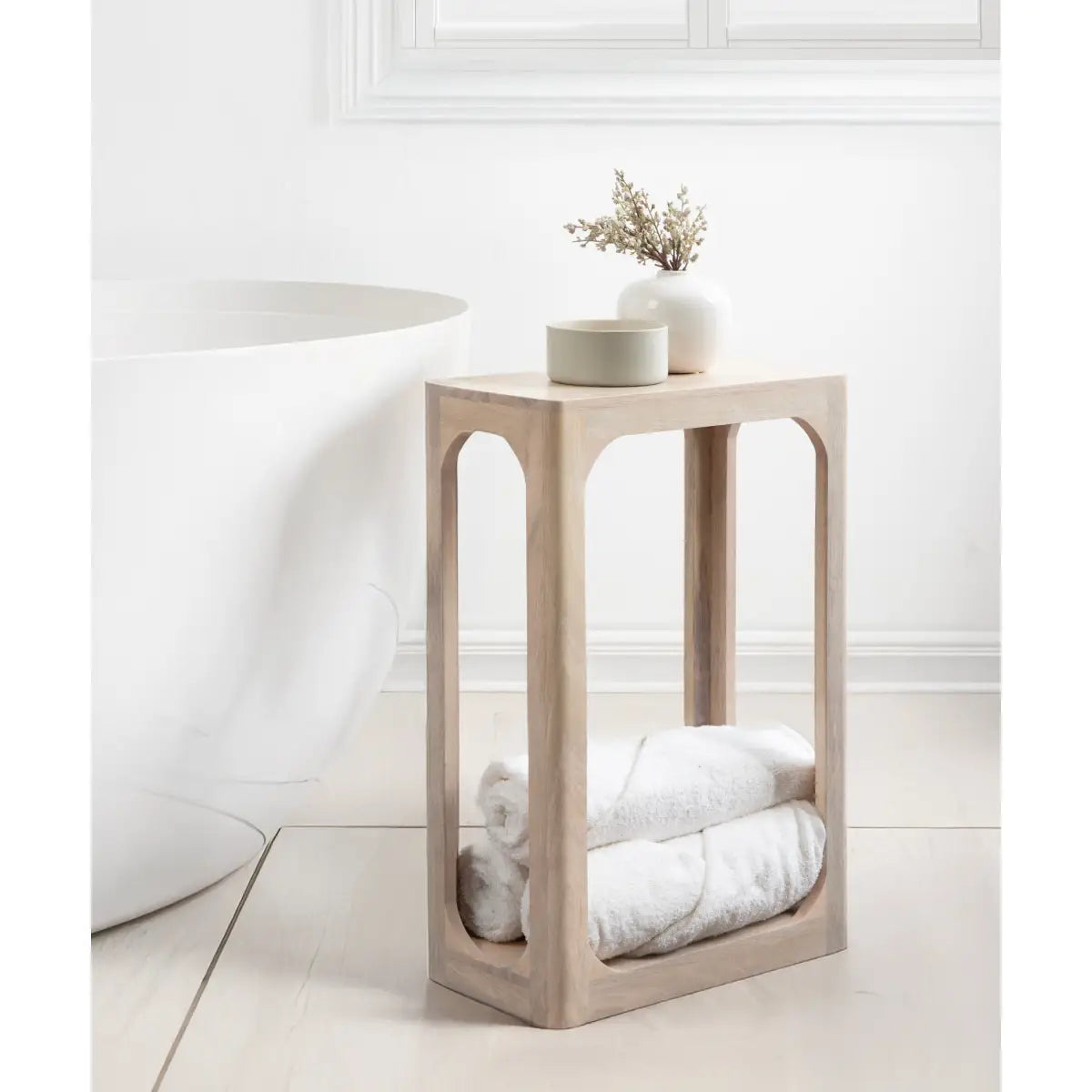 Dahl Modern Slim Side Table - Wood Rectangle - kateandlaurel