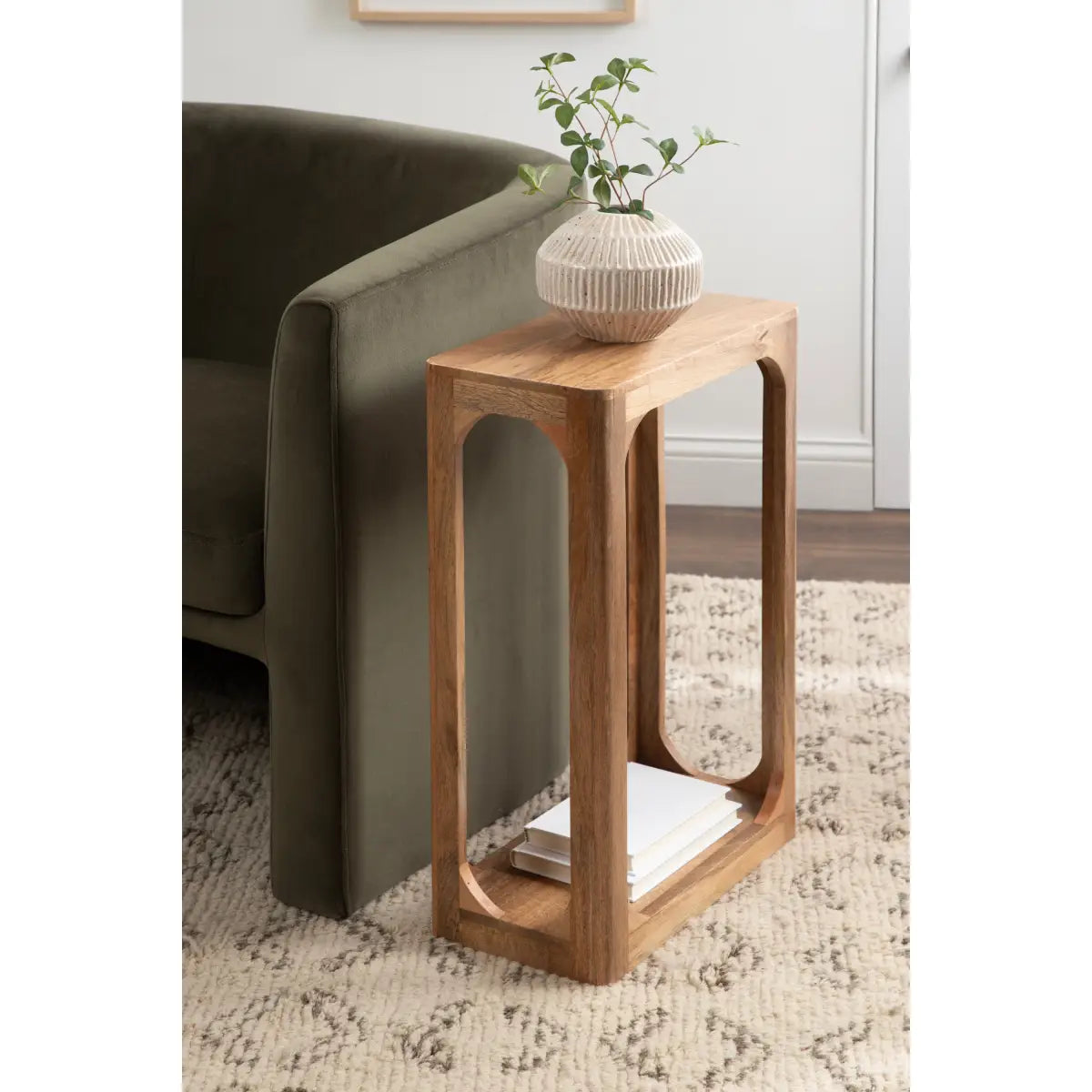 Dahl Modern Slim Side Table - Wood Rectangle - kateandlaurel