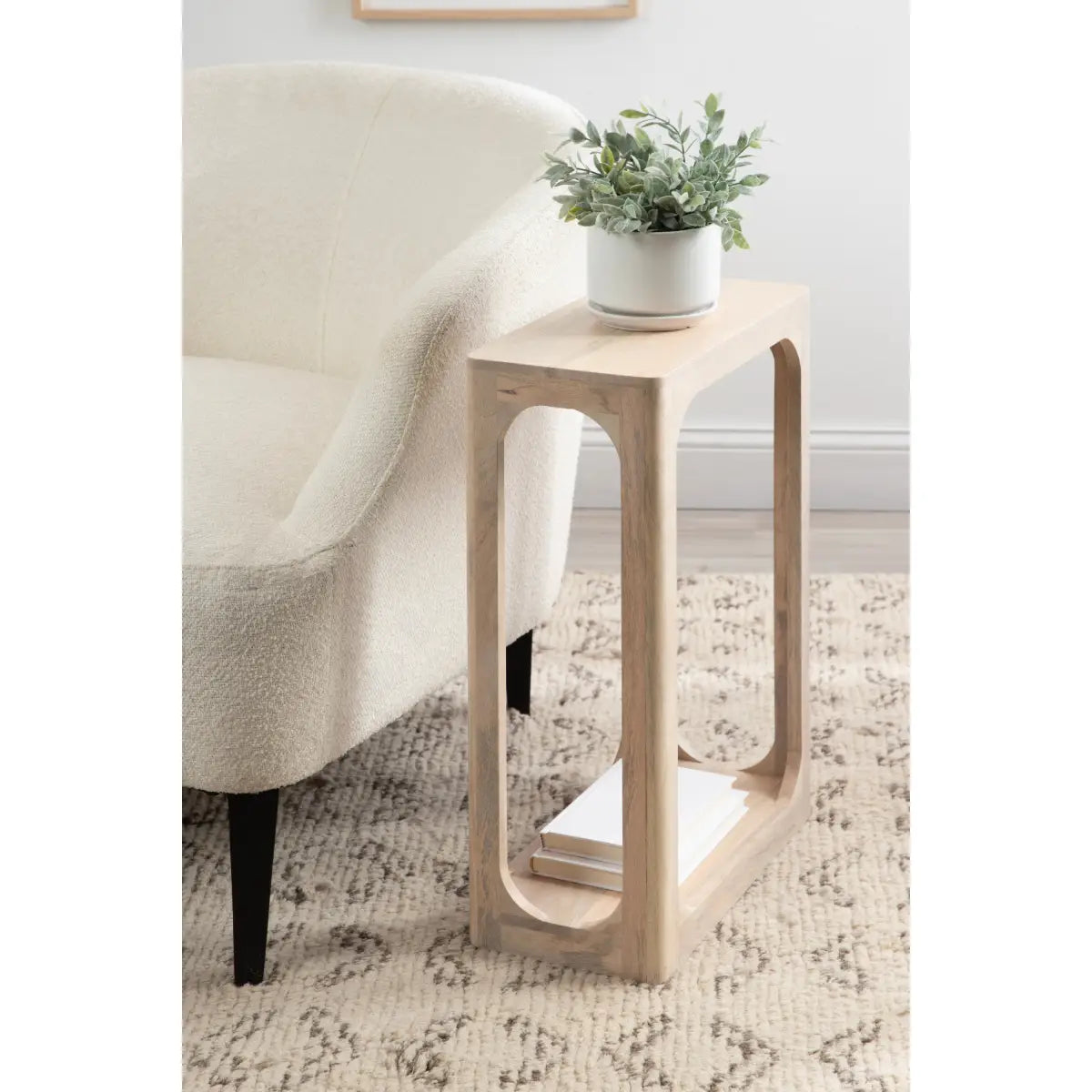 Dahl Modern Slim Side Table - Wood Rectangle - kateandlaurel