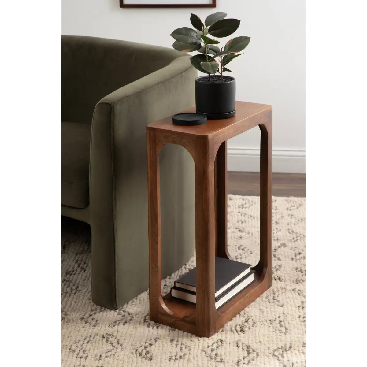 Dahl Modern Slim Side Table - Wood Rectangle - kateandlaurel