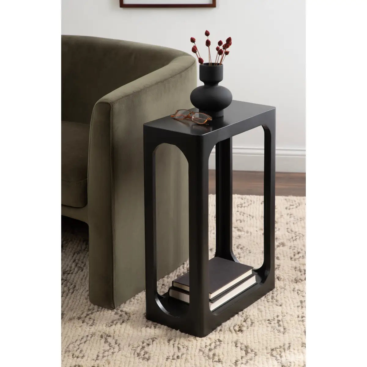 Dahl Modern Slim Side Table - Wood Rectangle - kateandlaurel