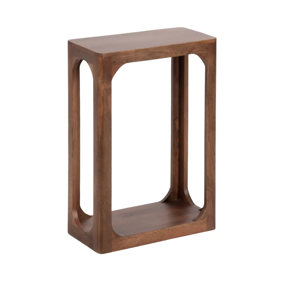 Dahl Modern Slim Side Table - Wood Rectangle - Walnut Brown - kateandlaurel