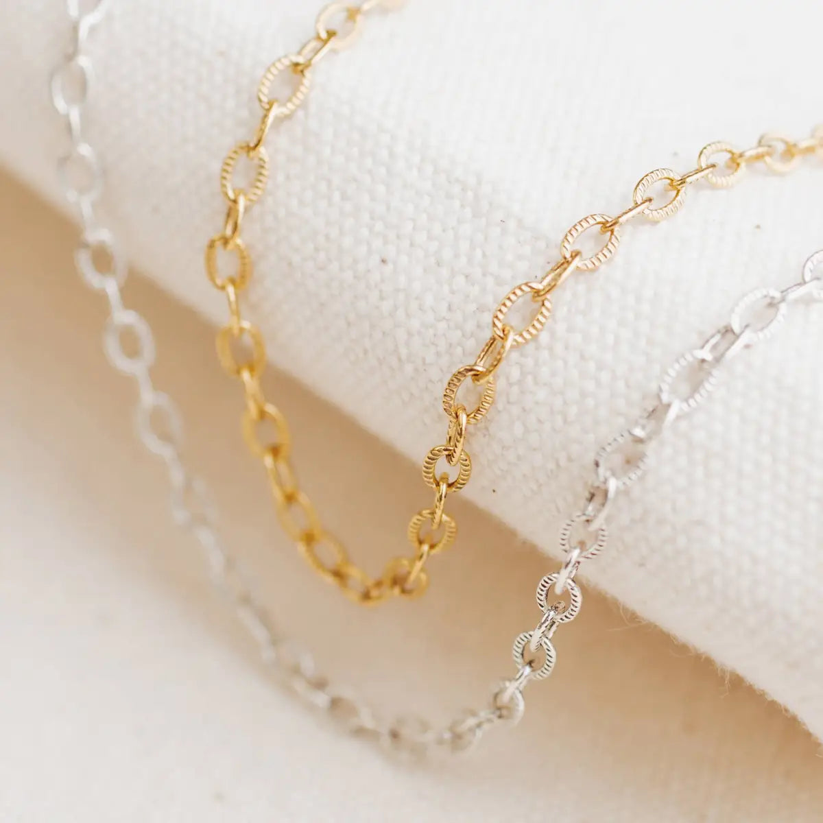 Dainty Chain Bracelet for Charms - Gold or Silver - Adjustable - Bel Kai
