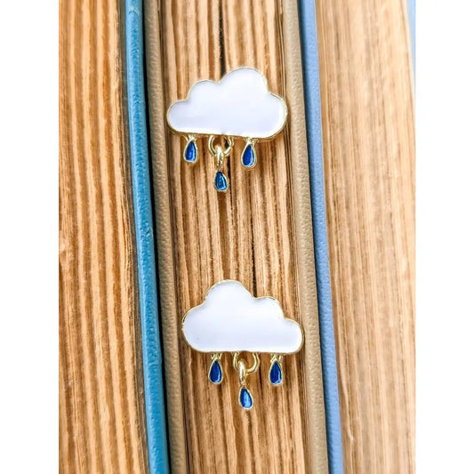 Dainty Rain Cloud Earrings - Rooted Home Goods