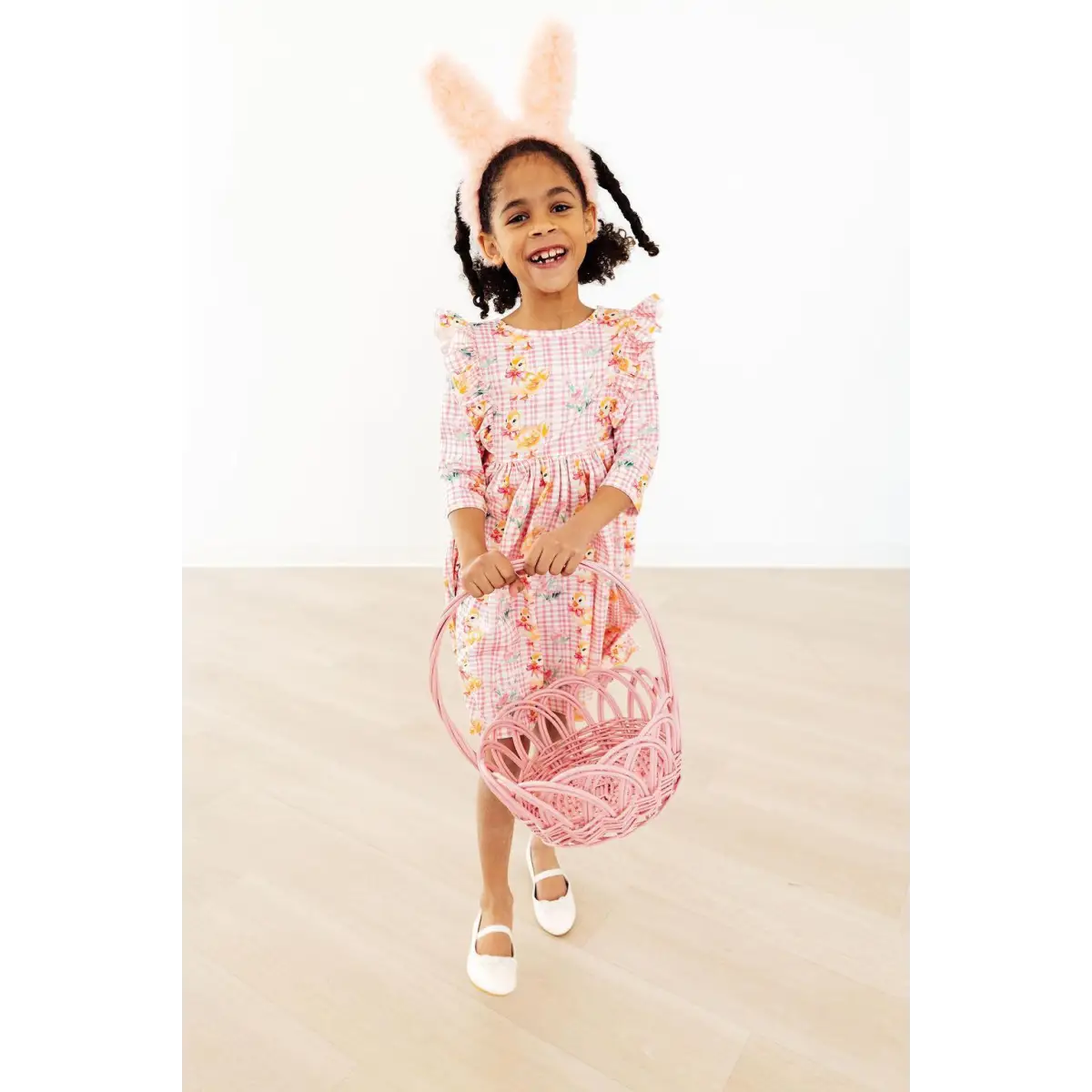 Ruffle Twirl Dress - Daisy Ducklings 3/4 Sleeve - Mila & Rose ®