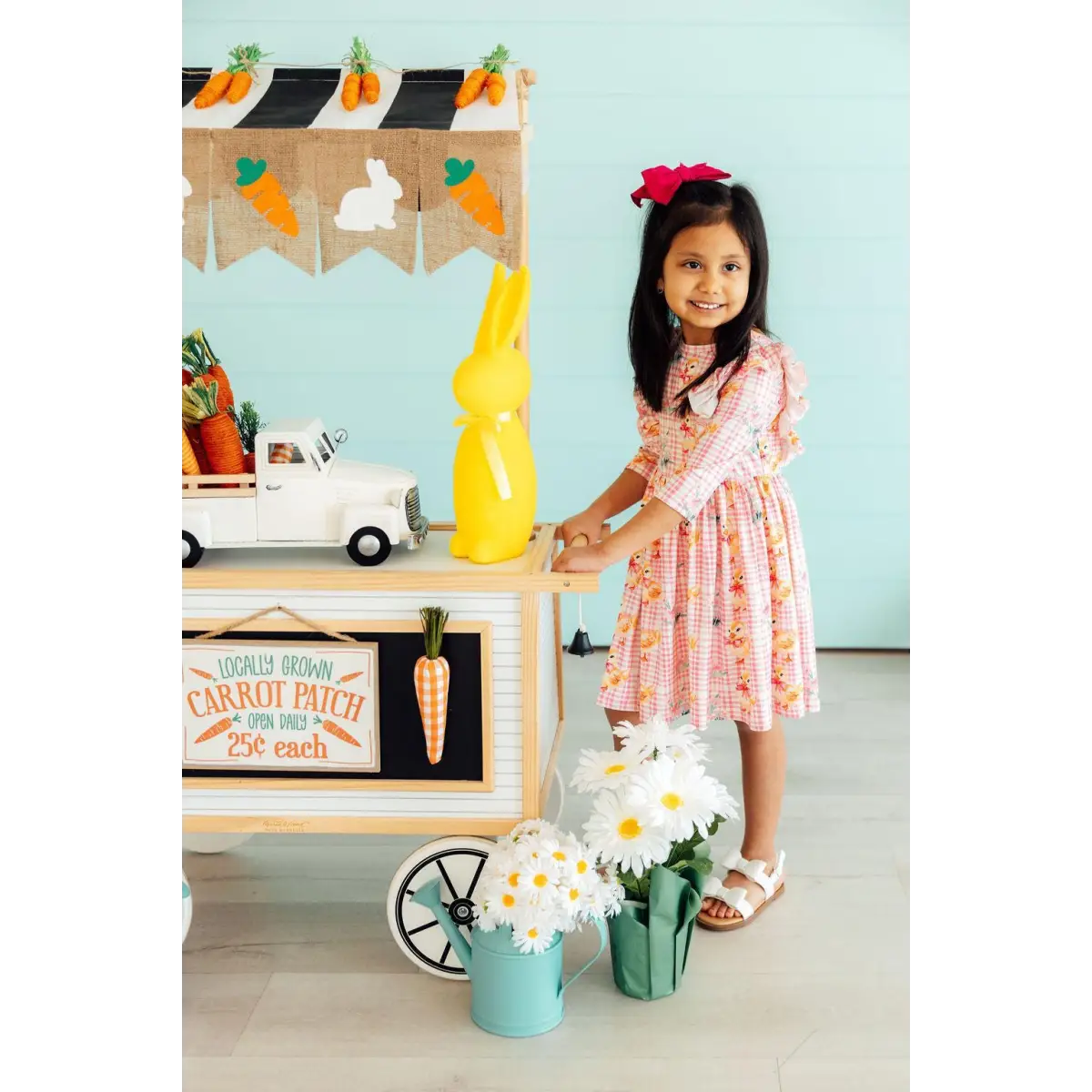 Ruffle Twirl Dress - Daisy Ducklings 3/4 Sleeve - Mila & Rose ®