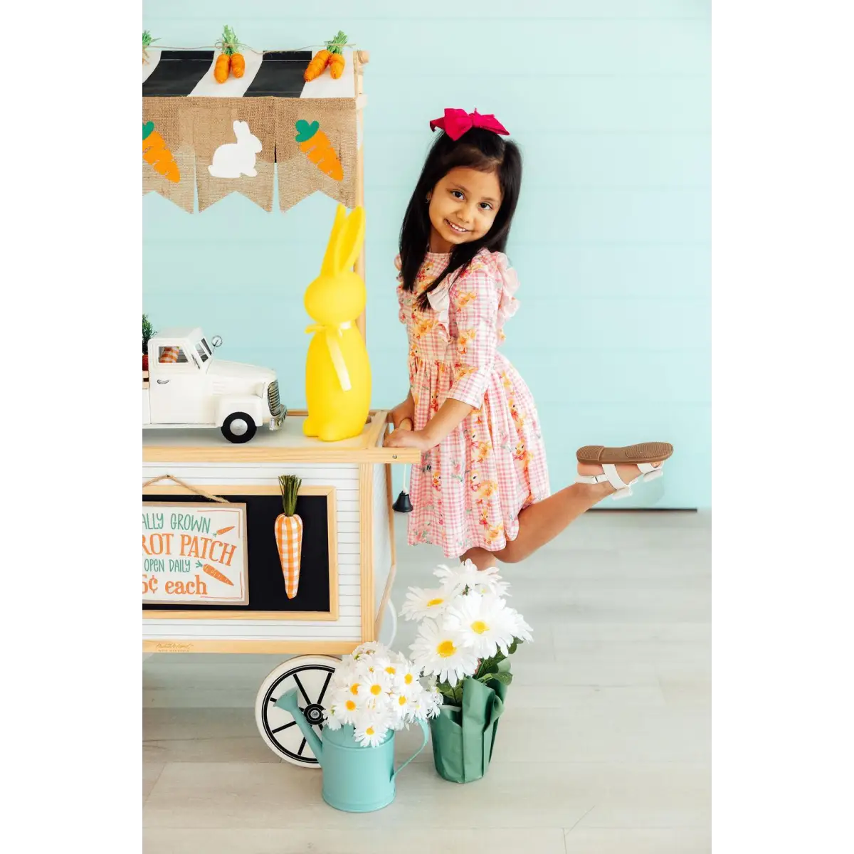 Ruffle Twirl Dress - Daisy Ducklings 3/4 Sleeve - Mila & Rose ®