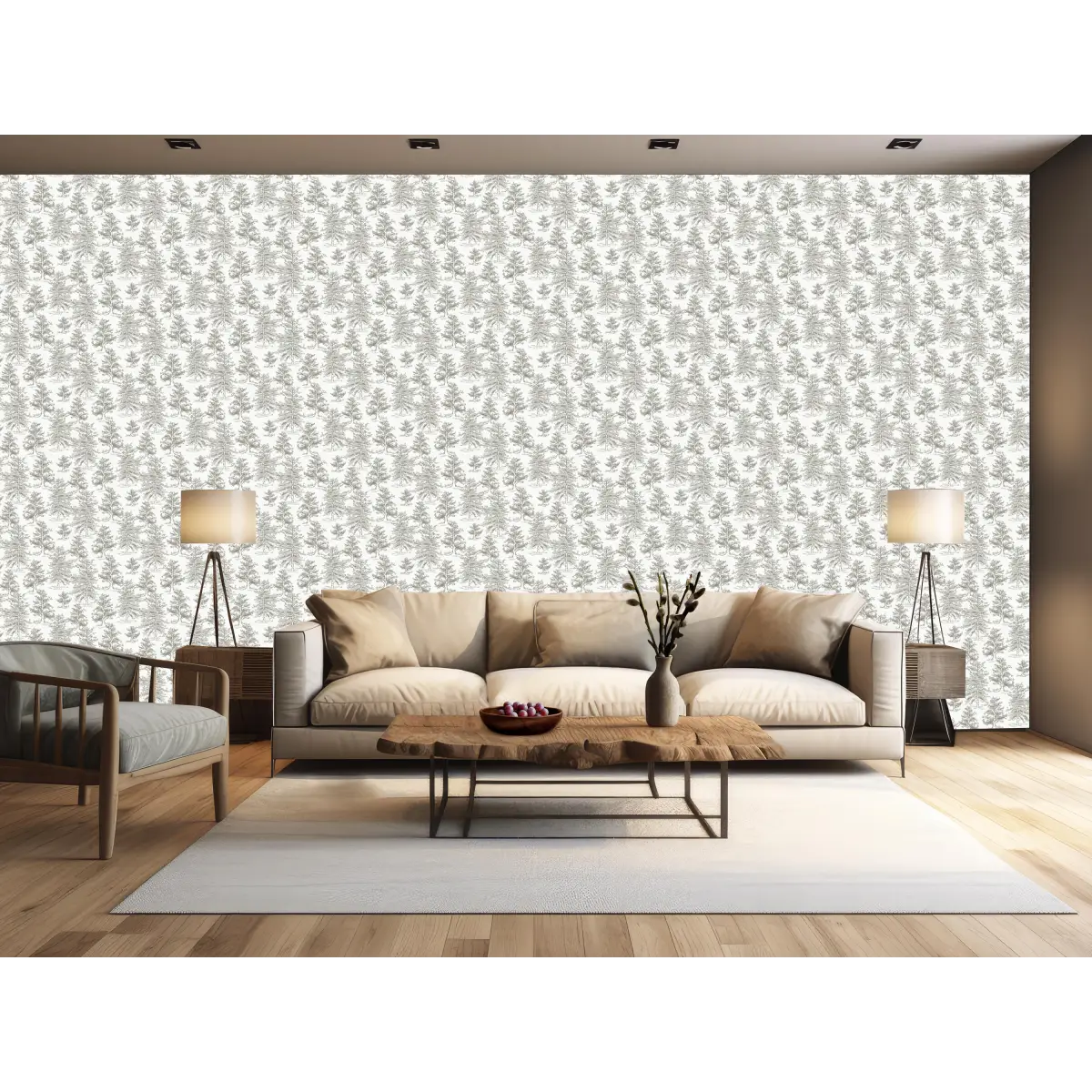 Dakota Wallpaper - Pine Tree Forest - by Aubrey Fairchild - Loomwell Home Goods