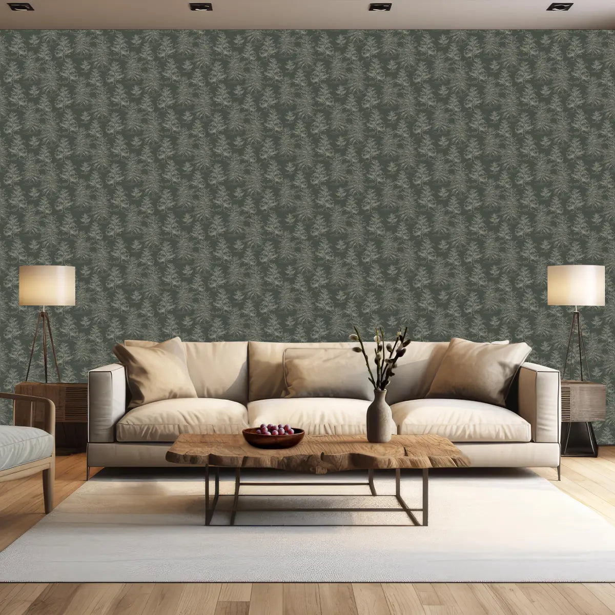 Dakota Wallpaper - Pine Tree Forest - by Aubrey Fairchild - Loomwell Home Goods