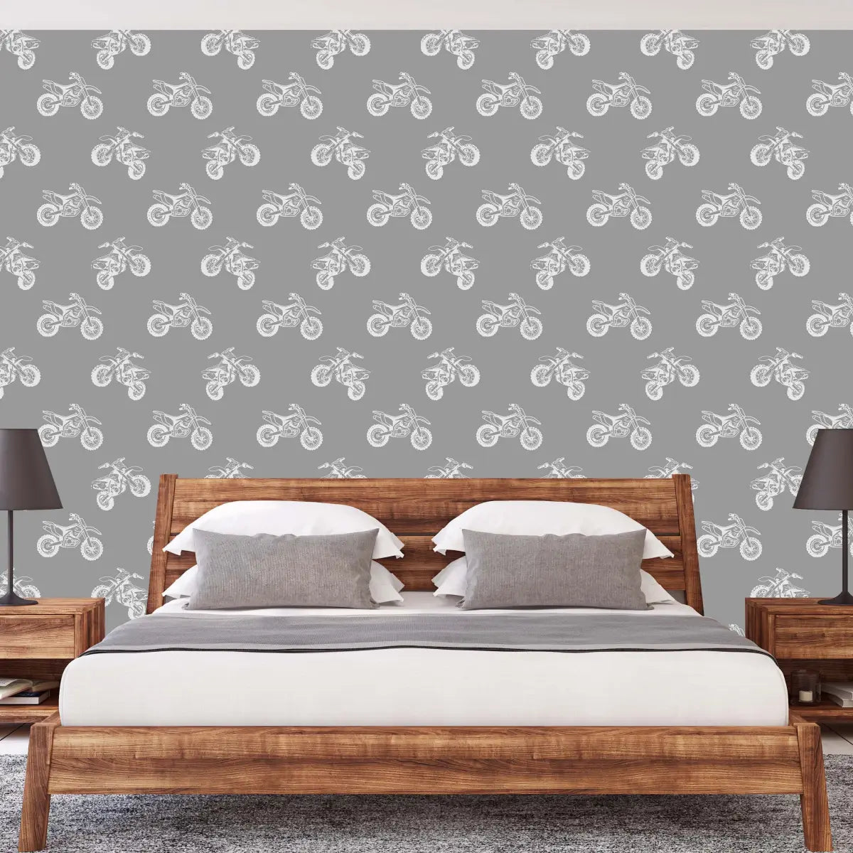 Damon Wallpaper - Motorbikes - Loomwell Home Goods