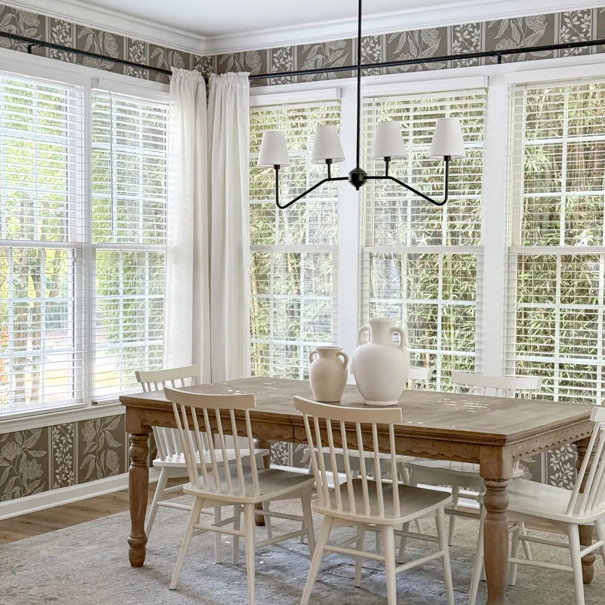 Dare Wallpaper - Traditional Flower Stripe - by Taddy Mikelaites - Loomwell Home Goods