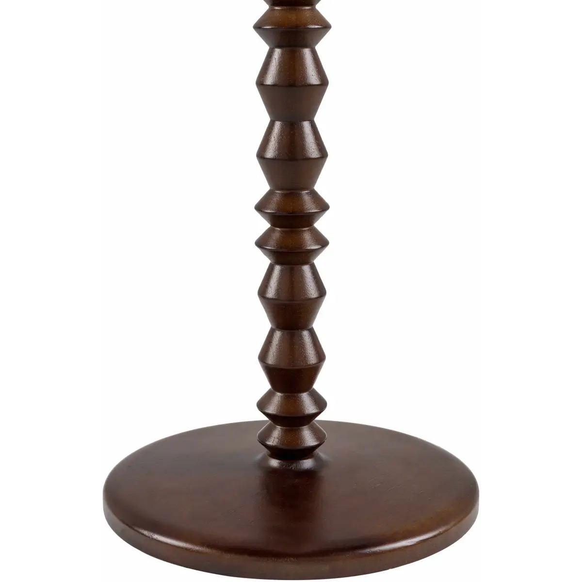 Dark Brown Beaded Wood Floor Lamp - 61’’H x 16’’W x 16’’D Clip Point - Boutique Rugs