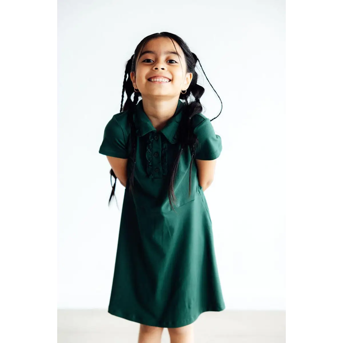 Dark Green Polo Dress - Mila & Rose ®