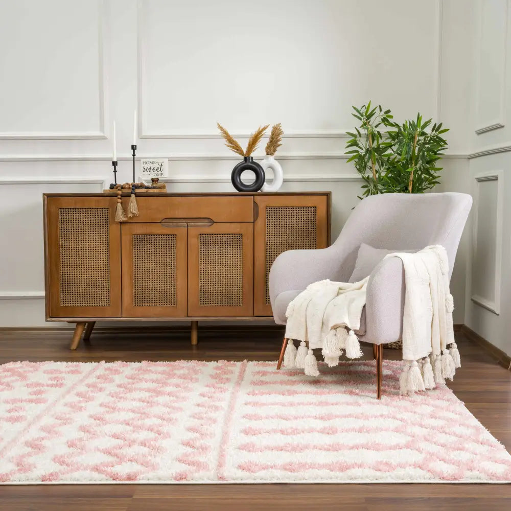 Darva Pink Plush Area Carpet - Boutique Rugs