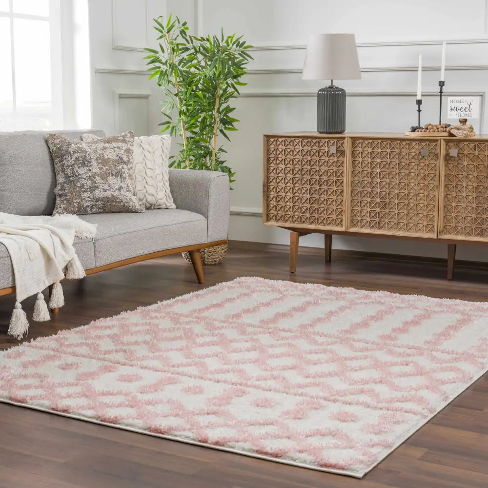 Darva Pink Plush Area Carpet - Boutique Rugs