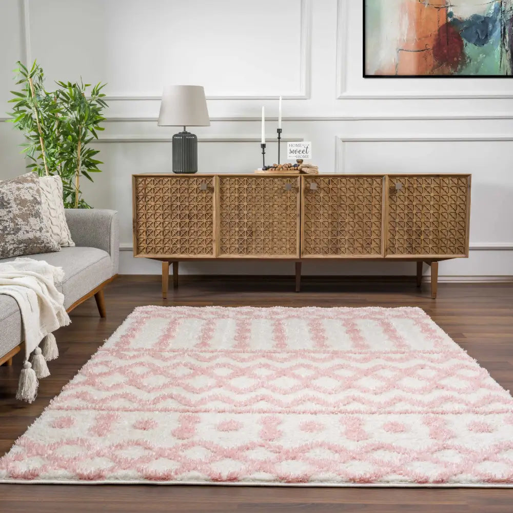 Darva Pink Plush Area Carpet - Boutique Rugs