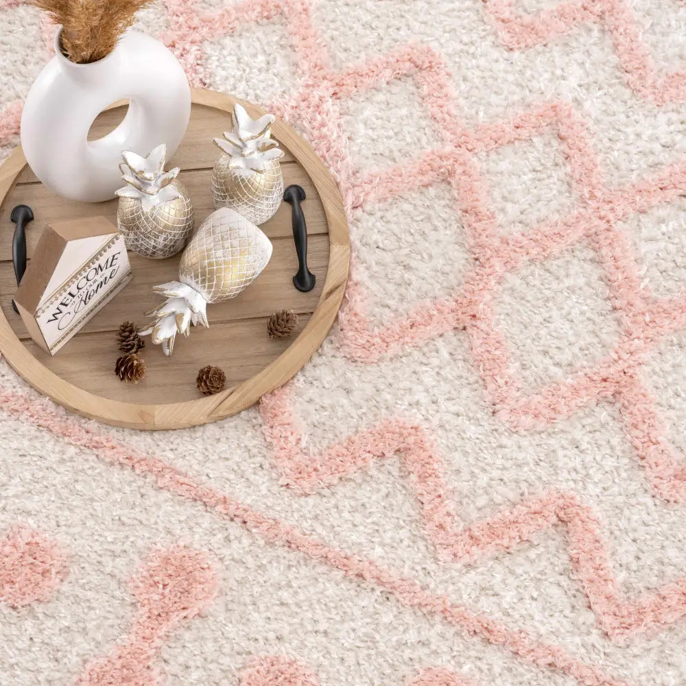 Darva Pink Plush Area Carpet - Boutique Rugs
