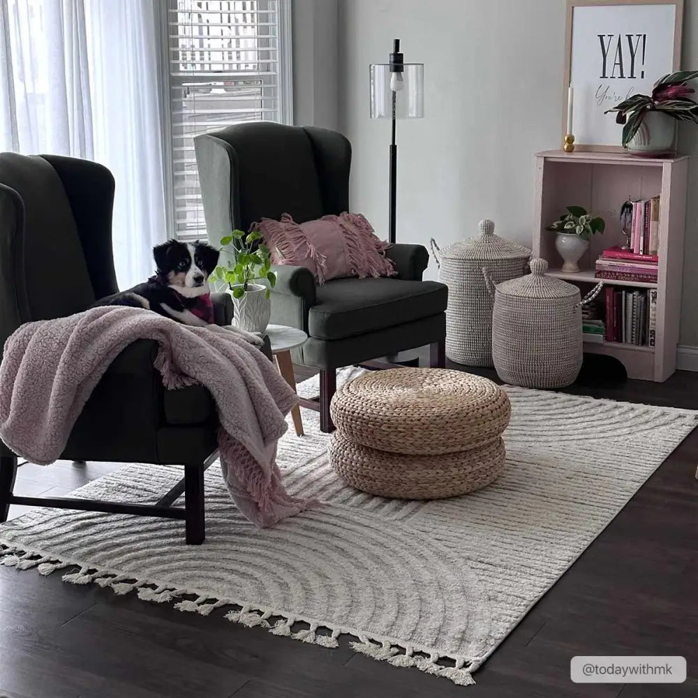 Dauin Textured Rainbow Area Rug - Boutique Rugs