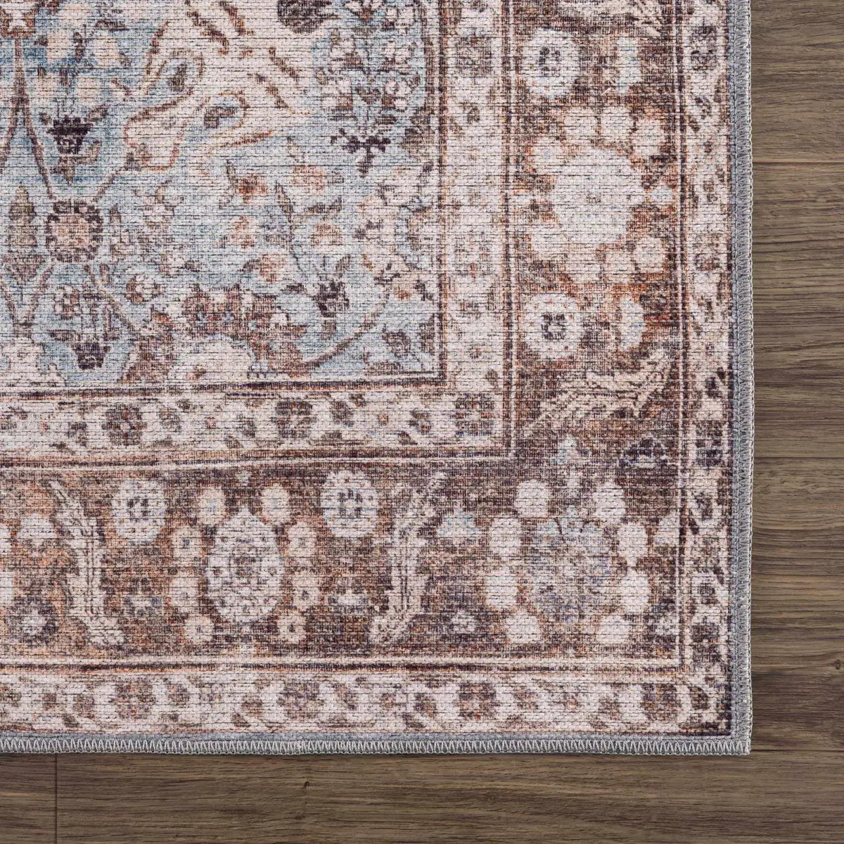 Dauis Blue Persian Style Washable Rug - Boutique Rugs