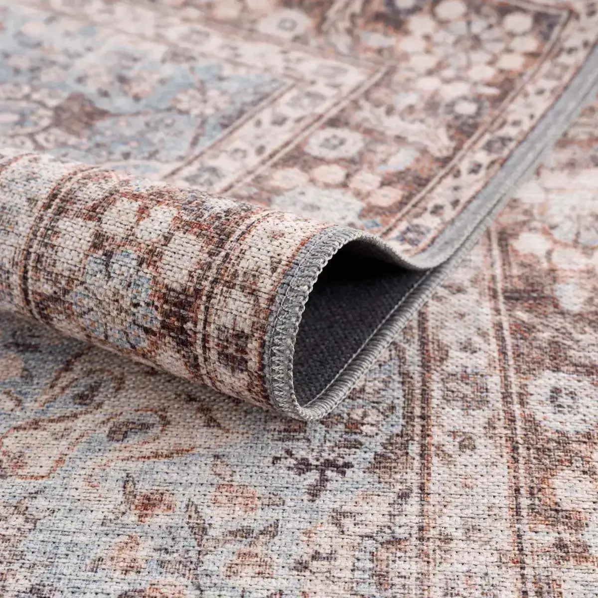 Dauis Blue Persian Style Washable Rug - Boutique Rugs