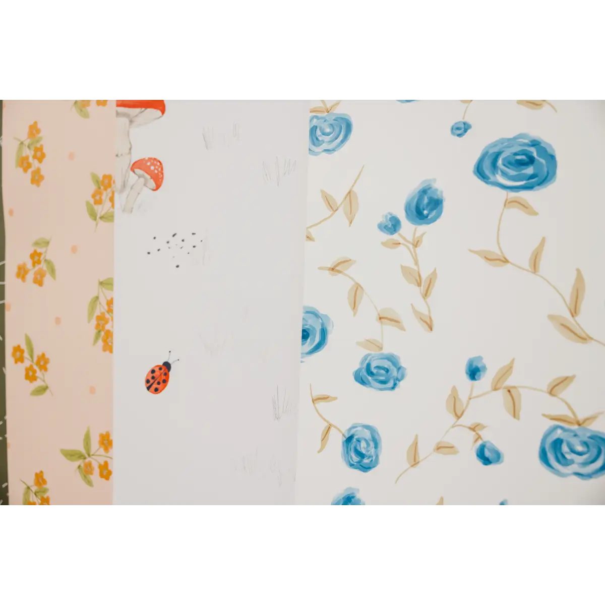 Davie Wallpaper - Blue Watercolor Floral - by Christy Beasley - Loomwell Home Goods