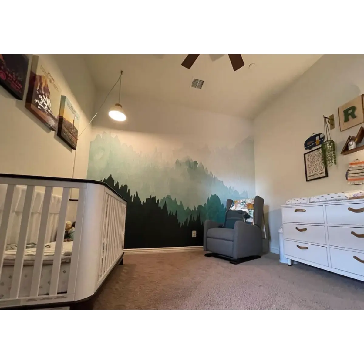Dawson Wallpaper Mural - Mountain Tree Scene - Loomwell Home Goods