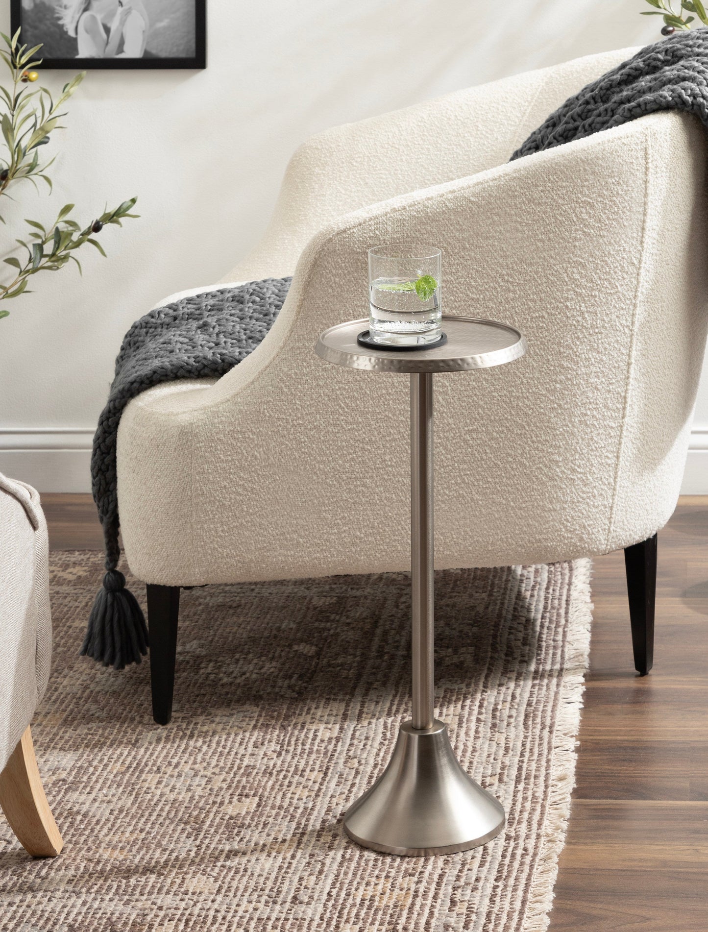 Sanzo Metal Cocktail Table or Plant Stand