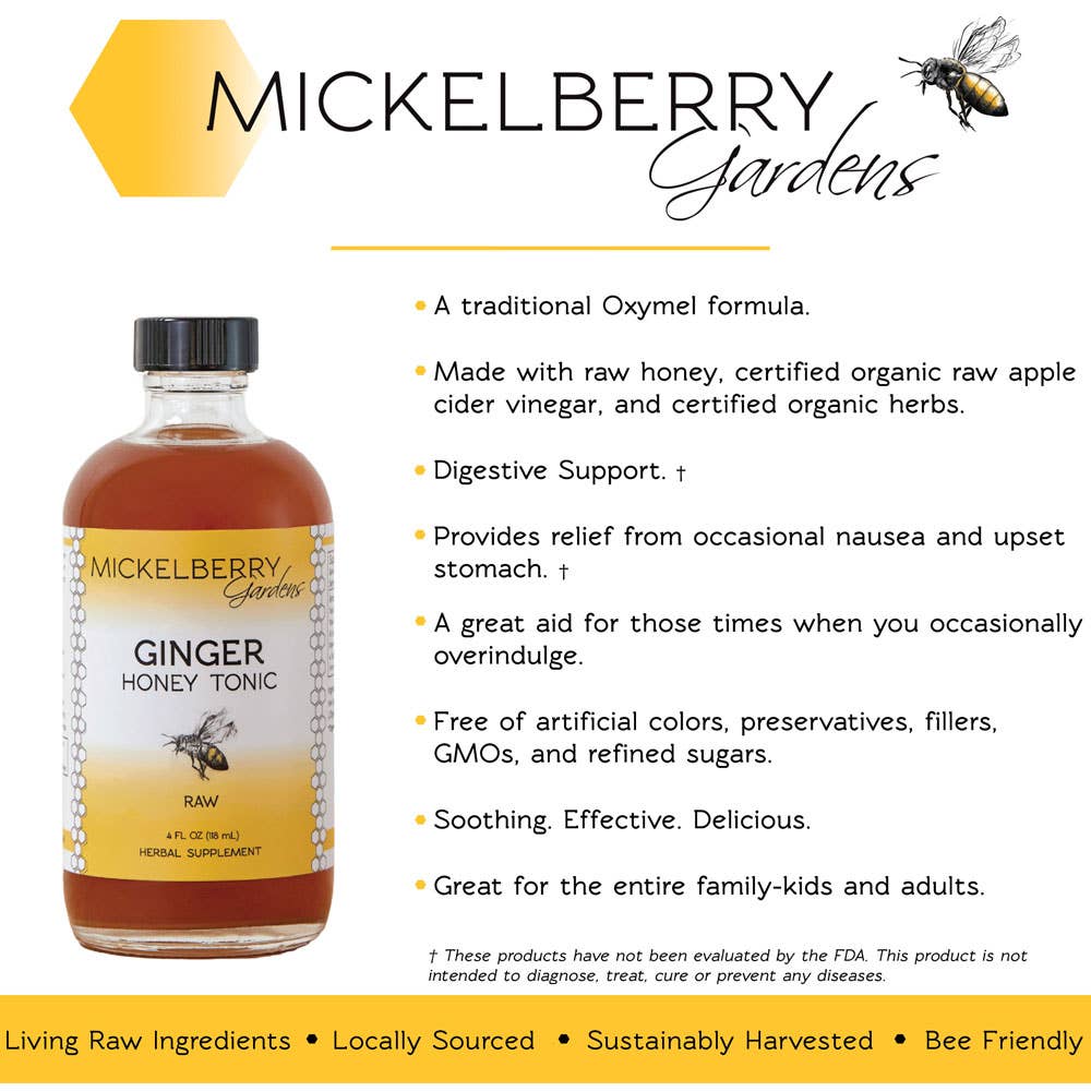 Ginger Herbal Honey Tonic - Mickelberry Gardens