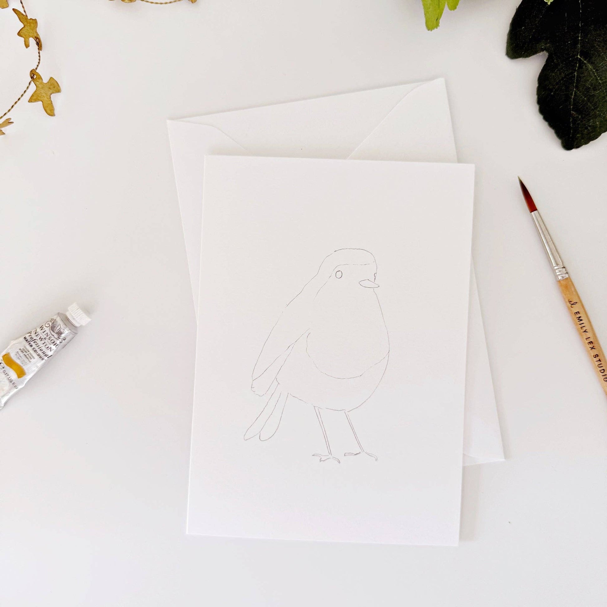 Backyard Birds Paintable Notecards - emily lex studio