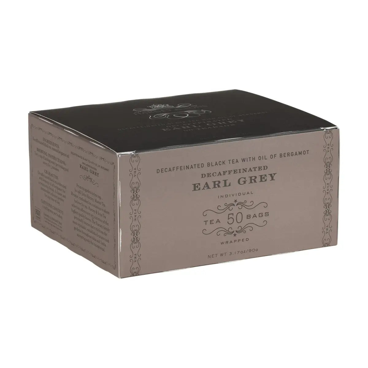 Decaf Earl Grey Tea - Box of 50 Wrapped Teabags - Teabags / Box of 50 Wrapped Teabags - Harney & Sons Fine Teas
