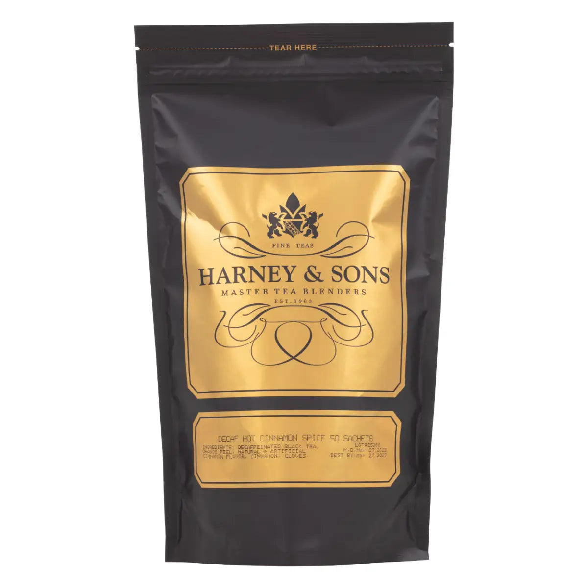Decaf Hot Cinnamon - Sachets / Bag of 50 Sachets - Harney & Sons Fine Teas