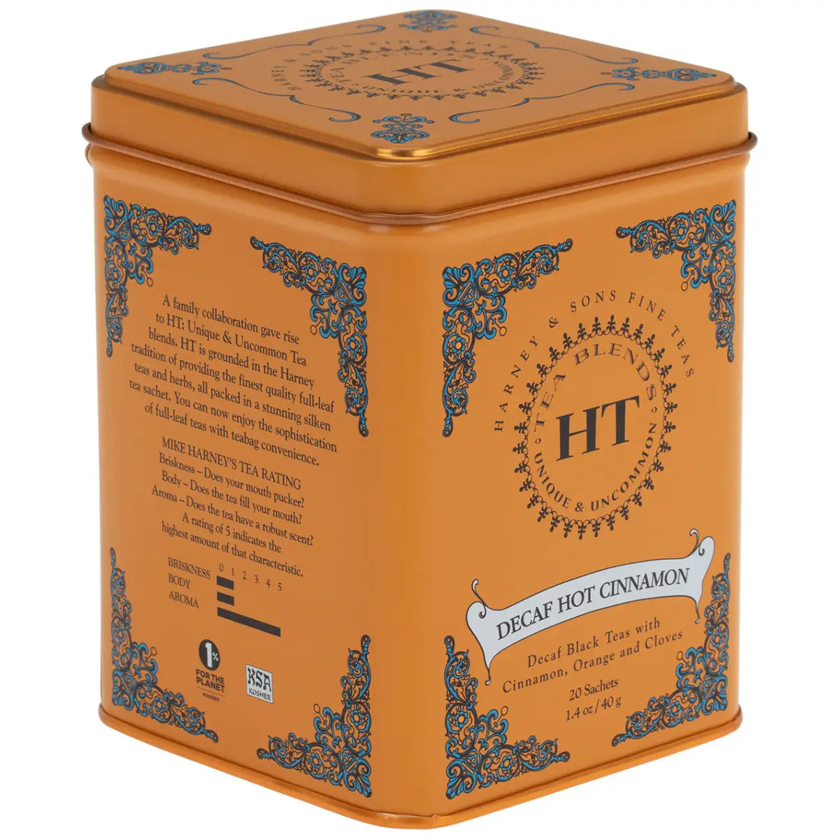 Decaf Hot Cinnamon Spice - HT Tin of 20 Sachets - Sachets / Tin of 20 Sachets - Harney & Sons Fine Teas
